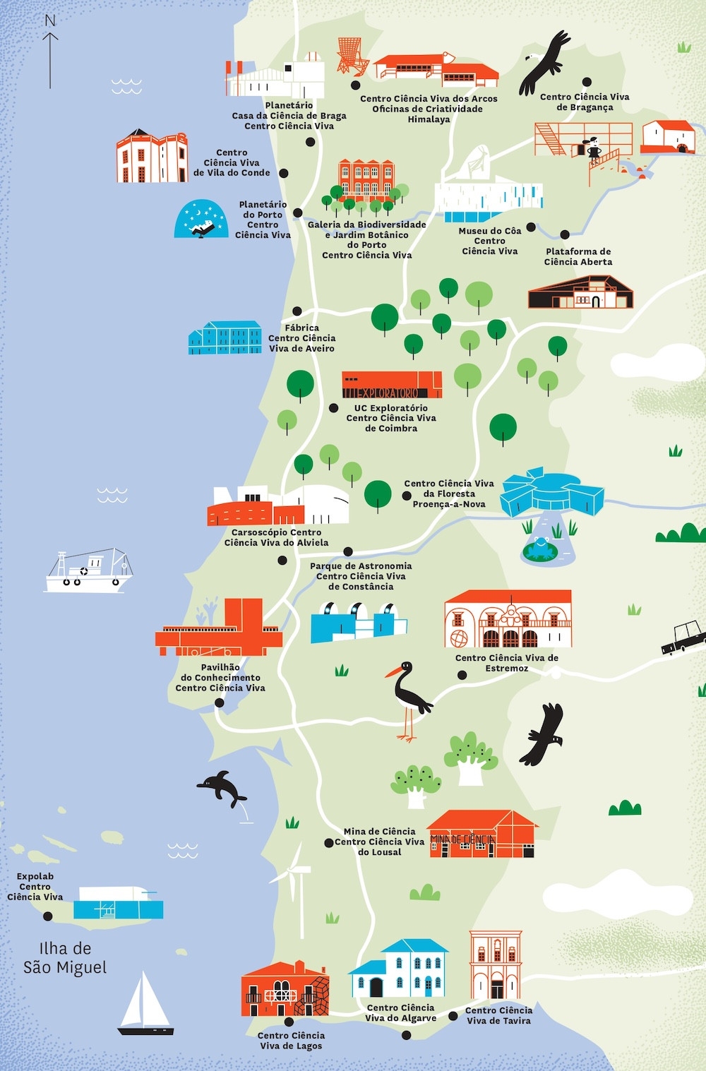 mapa dos centros ciencia viva